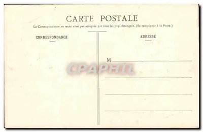 HARAS du PIN - Terrasse et Parc — vue de la terrasse et du parc avec un promeneur, éditeur Imprimeries Réunies, Nancy — Verso