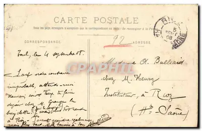 Monumento elevado em homenagem às Vítimas de 1870-1871 — Toul ilustrado — Poïrot, editor, Toul — Verso