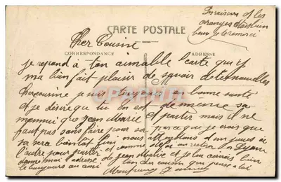 पुराना पोस्टकार्ड लियोन एवेन्यू दे नैंसी अंतरराष्ट्रीय प्रदर्शनी 1914 — पीछे