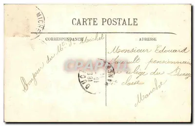 O Monte Santo Michel — Estátua do Arcanjo São Miguel — E. Frémiet, escultor — n° 165 — Verso