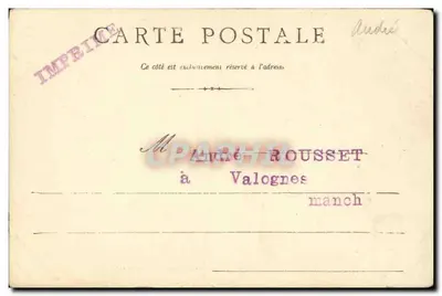 Ao redor de CHERBOURG - Auderville — A. F. Cherbourg — Verso