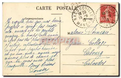 Aproximadamente Cherbourg - LANDEMER - O Chalet de la Roche Airel e vista geral de Landemer - Edição P. R. Flamand — Verso