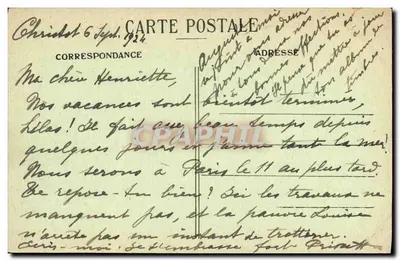 LandeMER — Os Chalets e a Costa — Coleção E. Cherbourg, n° 448 — Verso