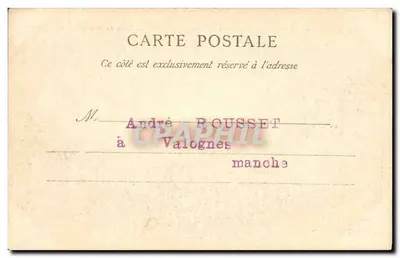 Nos arredores de Cherbourg — Estudos de Ondas capturados nos Rochos de Querqueville — G. F. — Verso