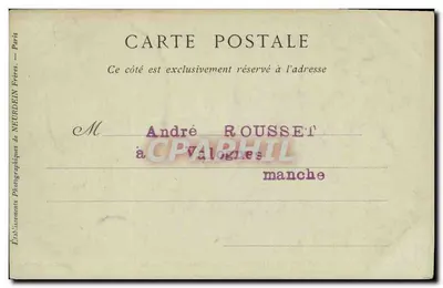 Entornos de Cherbourg — El Castillo de Pipinvast — Colecciones ND Phot — Reverso