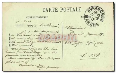 Avranches — Igreja Notre-Dame-des-Champs — LL. n°23 — Verso