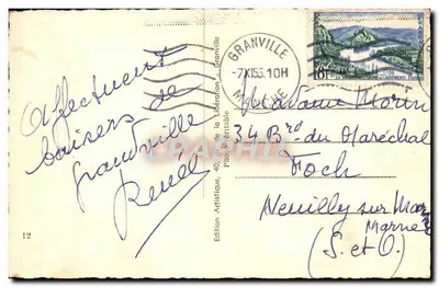 Granville: Mały plaż na terenie ogrodu publicznego — Lucien, n°12 — Rewers