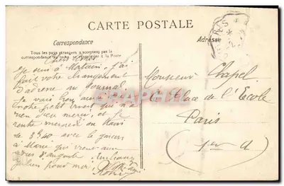 A Normandia — Mortain — Vista tirada na Vale da Cance — A C.P.A. n°36 — Verso