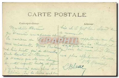 Péronne 1919 — Rue St Georges — editor Souilllard — Verso