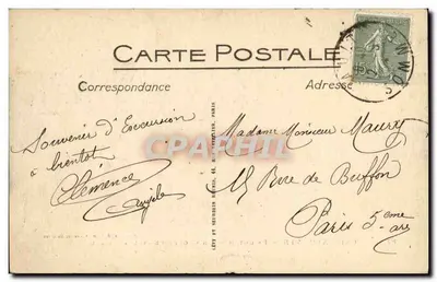 Cayeux-sur-Mer — Brighton — Grupa domków w stylu (z piaskiem). — Wydanie specjalne Nowe Galerie — Rewers