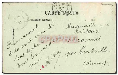 Abbeville — Pejzaż w kierunku Placu Admirała Courbet — LL. — Rewers