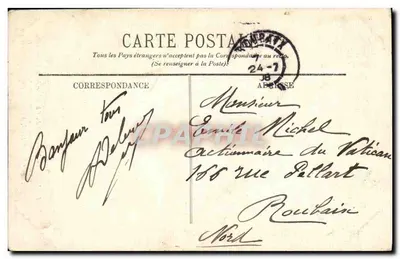Abbeville — Monumento ao Cavaleiro da Barre — editor L.L. n°185 — Verso