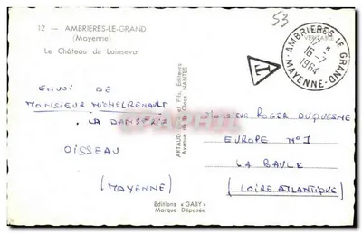 Castelo de Loinseval — Ambrières-le-Grand — Edições Gaby — Verso