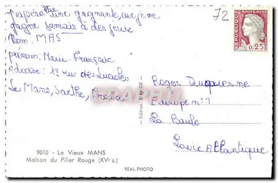 O Velho Mans — Casa do Pilier Rouge (século XV) — Edição Ence — Verso