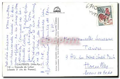 Cascata de Lutour — Cauterets (Altos-Pirenéus) — Edição YAN.P. CHAMBON — Verso