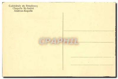 Catedral de Estrasburgo — Capela São André — editor não identificado — Verso