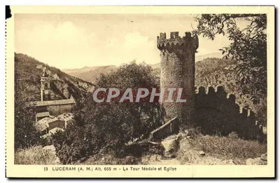 Lucéram (A.M.) — Torre feudal e Igreja — Ed. Gal Pauli, Lucéram