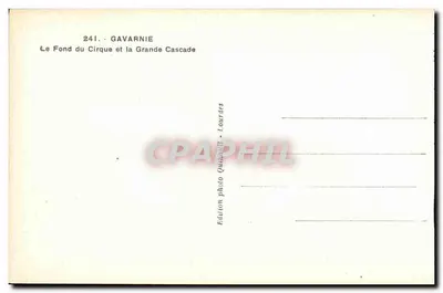 Gavarnie — Dno Cirque i Duża Skocznia — Wydawnictwo fotograficzne Quinadi - Lourdes, nr 241 — Rewers