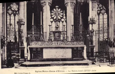 Igreja de Nossa Senhora de Evron — O Altar-Mestre (século XVIII) — Edit. Bocher-Froger, li. 11