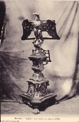 Evron - Igreja - O Lutrin de Cobre (1780) — Édit. Boche-Freger, lib.