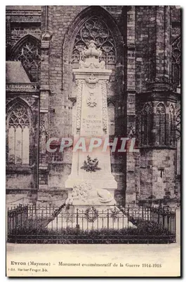 Evron (Mayenne) — Monument comemorativo da Guerra 1914-1918 — editor Bocher-Froger, Lb.