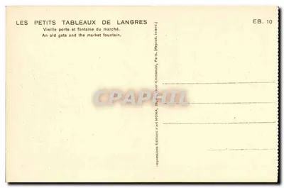 Langres — Stara brama i fontanna rynku — Wydawnictwo Sztuki MONA — Rewers