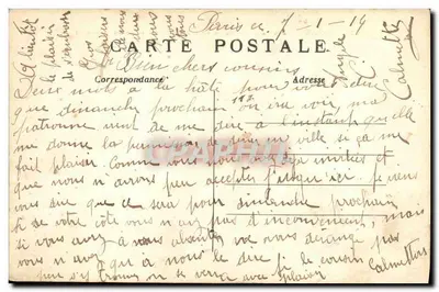 Parijs – Panorama van het Louvre – De nieuwe Tuinen van het Carrousel – C. M. – n° 171 — Achterkant