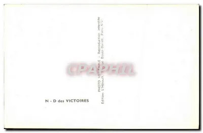 Igreja de São Pedro dos Vitórios — Paris — Edição Boyer-Barret, N° XLV — Verso