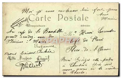 Parigi - Piazza della Bastiglia — Colonna di Luglio L.D. — Verso