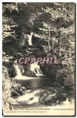 Ambiente de PLOMBIÈRES — A Cascata do Géhard — Louis Kastener, dit., Plombières. Reprod. interdite