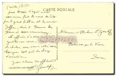 Gérardmer — Ruisseau da Bourrique — Braun & Cie, Editor — Verso