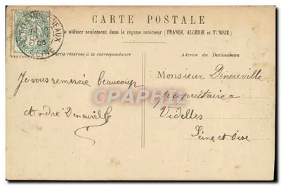 Parijs - Kerk van Saint-Germain-l'Auxerrois — uitzicht op de gevel en de toren — uitgever André Deneuville — Achterkant