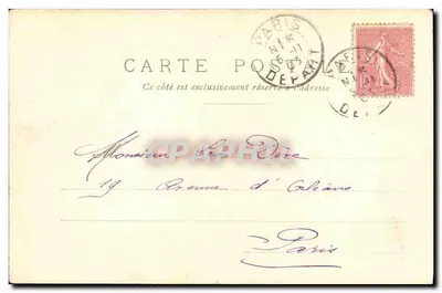 Estátua de Joana d'Arc — Piazza das Pirâmides, Paris — editada pela Sociedade Anônima de Cartões Postais — Verso