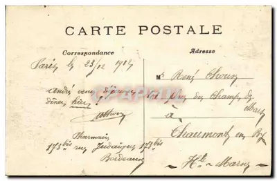 PARIS — Panorama Seiny ku Cité — wydawca nieznany, n° 147 — Rewers