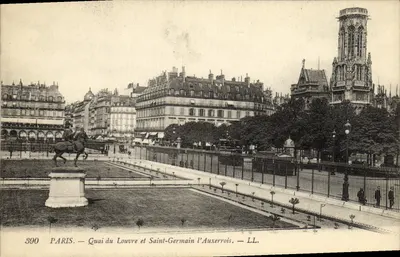 Paris — Quai do Louvre e Saint-Germain-l'Auxerrois — LL. — n°390