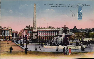 PARIS — A Place de la Concorde — Fontes — Editor Fontalnes, n°22