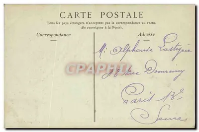 Paryż — Plac Concordii i Rue Royale — Stara pocztówka n°69 — Rewers