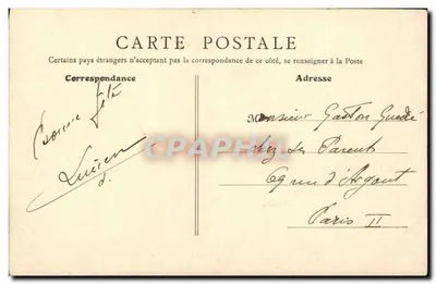 PARIS — Boczny widok na Panthéon — B. F., PARIS — Rewers