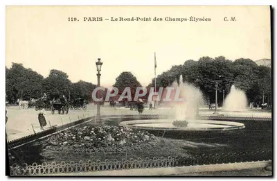 Paris — O Rond-Point dos Campos-Élisées — C.M. n°119