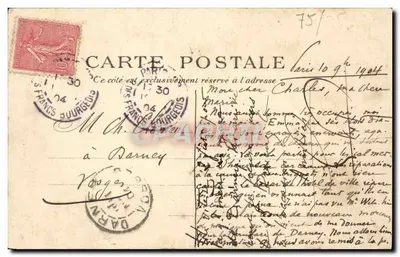 Paris — Le Collège de France — P.P.C. Paris — Achterkant
