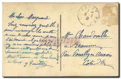Arc de Triomphe — Grobowiec Nieznanego Żołnierza — Wydawca: Papeghin, Paryż — Rewers
