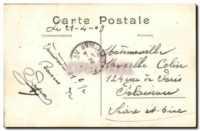 Stara pocztówka Paris Eglise St Clothilde — Rewers