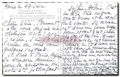 Vista aérea da place d'Étienne — Paris — editor Guv, n° 354 — Verso