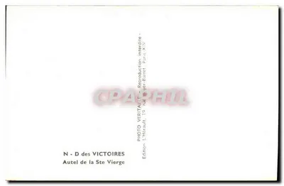 Altar de la Santa Virgen — Iglesia de la Santa Virgen — Edición de las Victorias — Reverso