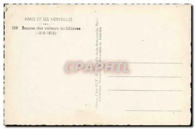 Giełda Papierów Wartościowych — Paryż — wydawca GUY, nr 359 — Rewers