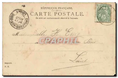 Parter, miejsce zniszczonego pałacu cesarskiego — St. Cloud, 1 sierpnia 1871 — wydawca P. S. A. D. + Krka, n° 306 — Rewers