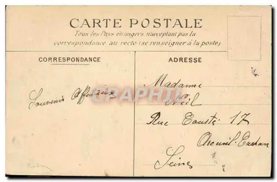 Saint-Cloud — Dużo wodospadu, 32 metry wysokości — C.M. n°1 — Rewers