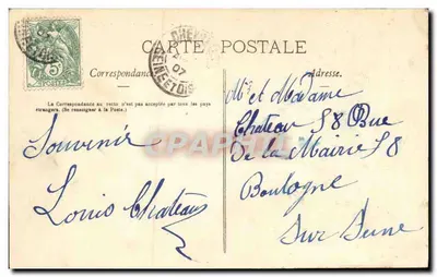 Castelo de Chevincourt — Vale de Chevreuse — Editor: Lévy-Lévy, n°395 — Verso