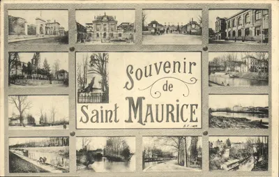 Bilhete postal antigo Saint Maurice