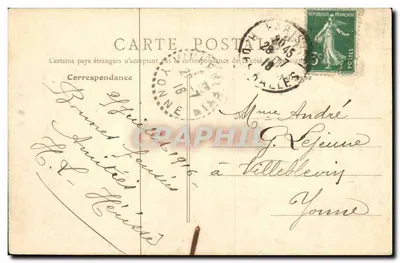 Bilhete postal antigo Saint Maurice — Verso